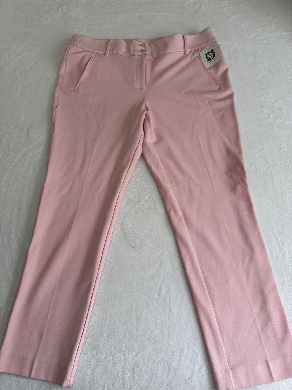 New Anne Klein Blush Pink Tailored Trousers